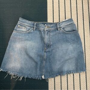 H&M Blue Denim A-Line Skirt